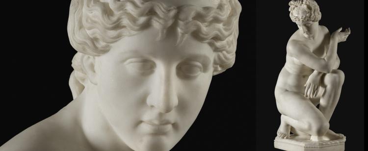 FRATELLI ROMANELLI. Italia, siglo XIX. “Afrodita agachada”, Florencia.